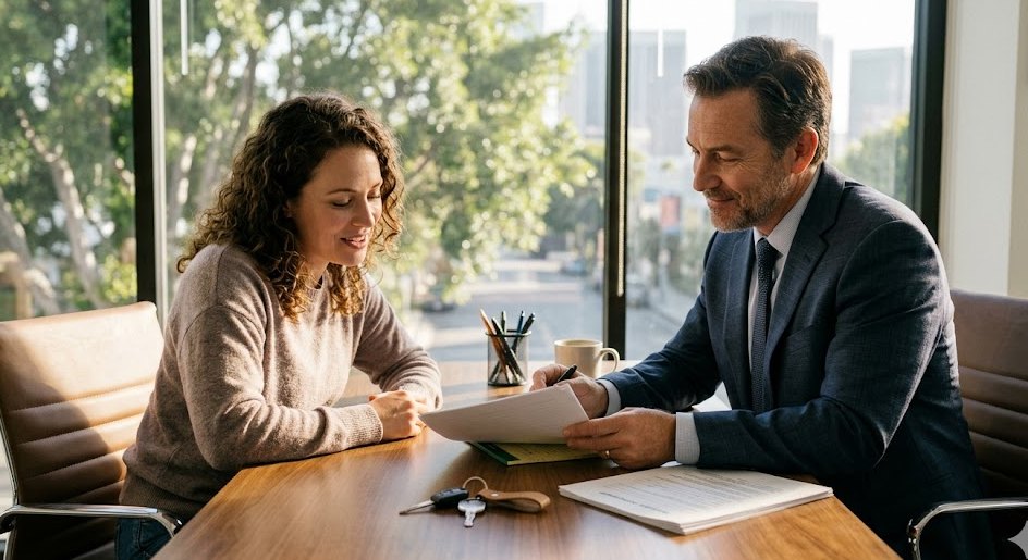 California personal injury attorney helping an injured client